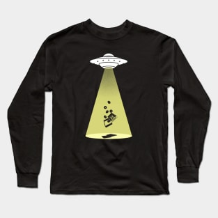 DONUTS ALIEN ABDUCTION UFO Long Sleeve T-Shirt